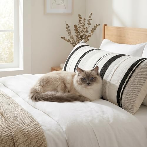14x36 inch Lumbar Pillow Cover Boho Decor Black White - Image 5