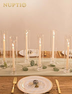 NUPTIO Hurricane Candle Holder Bulk for Wedding - 12.6" H Set of 50 - Image 7