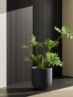 LE TAUCI 10 Inch Plant Pot, Ceramic Pots for Plants, Charcoal Gray - Image 5