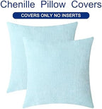 CaliTime Decorative Throw Pillow Covers 26 X 26 Inches Light Blue Grey - Image 6