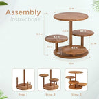 4 Tier Cupcake Stand, Cupcake Tower Stand 50 Cupcakes, Coasters Set of 4 Free, Halloween Cupcake Stand, Wooden Dessert Display for Birthday, Perfect for Tiered Cake Stand Enthusiasts - Image 3
