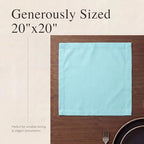 Urban Villa Cloth Napkins Cotton 20x20 (Set of 12) Aqua - Image 6