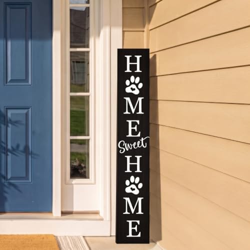 Home Sweet Home Sign, Welcome Porch Decor Front Door Outdoor Wooden Board - Image 4