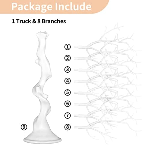 NUPTIO Artificial White Tree Branch for Christmas, Wedding, 22.8 Inch - Image 6