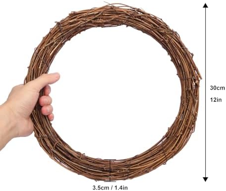 6 Pcs 12 Inch Natural Grapevine Wreath Set, Hand-Woven Vine Branch Wreaths for DIY Crafts, Christmas Decorations, Home & Event Styling - Image 2