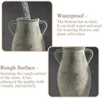Ceramic Rustic Vase with Handle, 11.3 Inch Tall Farmhouse Vase - Image 5