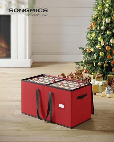 SONGMICS Christmas Ornament Storage Boxes, Set of 2, with 3-Inch 256 Slots - Image 2