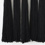 Macrame Wall Hanging Black Spherical Tassel Geometric Wall Art 15.7"W*39"L - Image 7