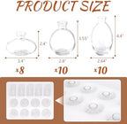 Glass Bud Vase Set of 28 Pcs for Rustic Wedding Centerpieces - Image 2