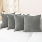 CaliTime Decorative Couch Throw Pillow Covers 18 X 18 Inches Medium Grey by CaliTime