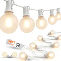 GOOTHY Outdoor LED String Lights, 50Ft with 52 Frosted White LED Globe Bulbs, Waterproof for Indoor/Outdoor Use, Perfect for Garden, Bistro, Pergola, Tents & Decorations, White by Goothy