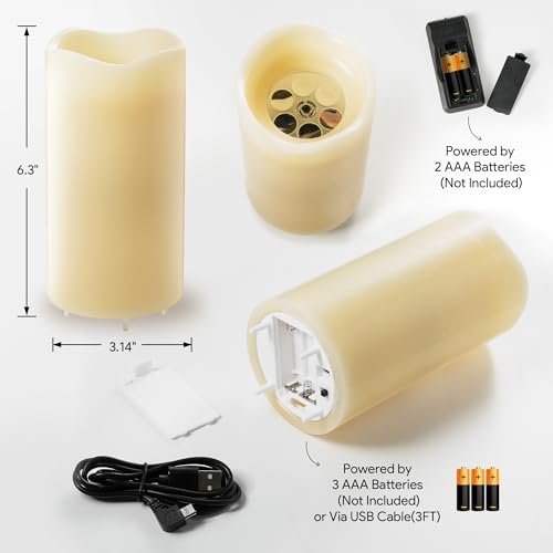 XingsLight Easter Flameless Candle Projector – LED Pillar Candle with Bunny, Chick & Egg Projection Lights |Remote Control & Timer, Easter Basket Stuffer Gift,2 Pack - Image 4