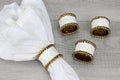 Pampa Bay Porcelain Golden Salerno Napkin Ring - Set of 4 by PampaBay