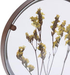 NIKKY HOME Nature Dried Flower Taper Candle Holders Set of 2, Vintage Decorative Metal Candlesticks Round Frame with Glass Centerpieces Decor for Dining Room Table Wedding Party Mantle Fireplace - Image 6