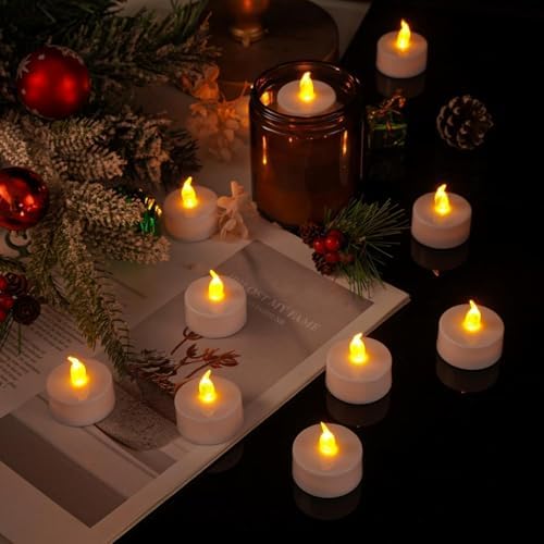 LED Tea Lights Battery Operated Flameless Candles 200 Pack Warm Yellow - Image 4