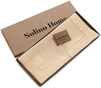 Solino Home 100% Linen Table Runner Beige, Classic Hemstitch 14 x 120 in - Image 5