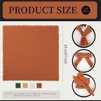 TURSTIN 24 Pieces Thanksgiving Cotton Linen Cloth Napkin Handmade Cloth - Image 2