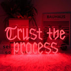 Trust The Process Neon Sign Red Letter Neon Light for Gym Ofiice Room Decor - Image 6