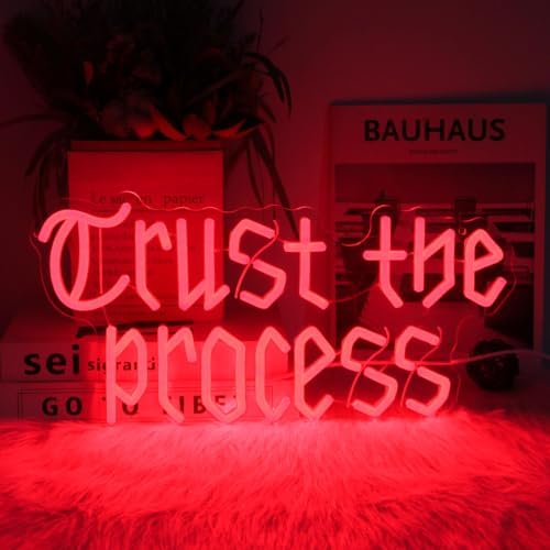Trust The Process Neon Sign Red Letter Neon Light for Gym Ofiice Room Decor - Image 6