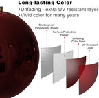 Maroon 8.0" Extra Large Christmas Ornaments - Christmas Tree Decoration Balls Shatterproof Hanging Shiny Balls for Birthday Holiday Wedding Decorations Set of 2pcs - Image 4