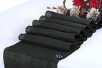 VDS Pack of 20, Burlap Table Runner 100% Natural Jute Rustic Hessian Table Cloth Centrepiece for Wedding Bridal Shower Birthday Event Party Banquet Table Decoration (Size 12X108 Inch)(Black) - Image 3