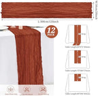 12 Pack Terracotta Cheesecloth Table Runner,20x120 in Table Runner - Image 2