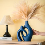 Lvases Snuggle Hollow Ceramic Vase of 2, Modern Minimalist Decorative Vases - Image 5