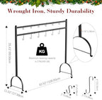 Housolution Christmas Stocking Holder Stand with 12 Hooks - Image 7