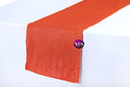 VDS Pack of 12, Burlap Table Runner 100% Natural Jute Rustic Hessian Table Cloth Centrepiece for Wedding Bridal Shower Birthday Event Party Banquet Table Decoration (Size 12X108 Inch)(Orange) - Image 2