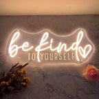 Be Kind to Yourself Neon Sign USB Dimmable LED Neon Light for Wall Decor Bedroom Home Office Beauty Room Man Cave Dorm Classroom Decor, Gift for Teen Girls by SHIDASIGN