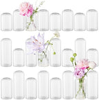 Glass Bud Vases Set of 24, Ribbed Small Flower Glass Vases for Centerpieces by Unknown