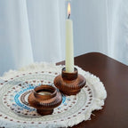 VOHO 18pcs Amber Taper Candle Holders for Table Centerpiece Wedding Party - Image 5