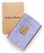 Solino Home Cotton Linen Napkins Light Blue Hemstitch, 20 x 20 in, Set of 4 - Image 3