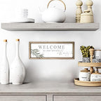 Welcome To Our Lovely Chaos Rustic Wood Wall Sign With Frame 6x18 - Image 4