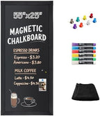 SELEAD Magnetic Chalkboard Words Sign - 55" x 25", Black Solid Wood Frame by SELEAD