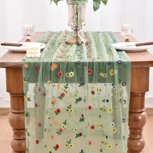 6 Pack Flower Table Runner Floral Daisy Fall Wedding Birthday Party Decor - Image 2