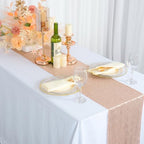 ShinyBeauty Champagne Table Runner 12x108, 15 Pack Sequin for Wedding Party - Image 2