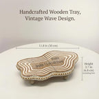 Wood Riser for Kitchen Counter, Wavy Wooden Trays for Decor, Cloud Shapes - Image 2