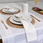 Blue Needles Solid Cloth Napkins 100% Cotton Set of 12-18 x 18 Inches - Image 3