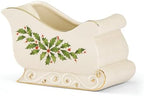 Lenox Holiday Sleigh Christmas Candy Dish and Bowl by Lenox