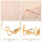 24 6 Set Gold Napkin Rings and Cotton Napkins Bismillah Letter Metal Napkin Buckles Dinner Cloth Napkins Muslim Table Decoration for Ramadan Party Islamic Holiday (Gold) - Image 3
