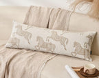14x36 Lumbar Pillow Cover, Double Sided Horse Pattern Chenille Jacquard Long Body Pillow Covers for Bed Couch Sofa, Decorative Throw Pillows Cushion Cover for Living Room Bedroom - Image 2