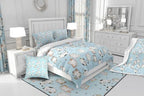 Erosebridal Cat Duvet Insert Full, Kawaii Garfield Cat Bedding Set for Kids Boys Girls, Paw Print Love Heart Comforter Set, Cartoon Animals Soft Quilt 3 Pieces, Blue - Image 6