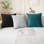 CaliTime Decorative Couch Throw Pillow Covers 24 X 24 Inches Teal - Image 5