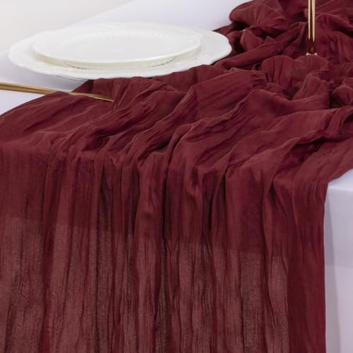 Cheesecloth Table Runner Fall Boho Wedding Birthday Party Home Decor - Image 6