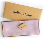Solino Home 100% Pure Linen Table Runner Lavender Woven, Athena 14 x 48 in - Image 6