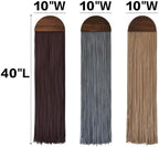 Macrame Wall Hanging Long Fringe Boho Wall Decor Handmade Wood 10" W*40" L - Image 5