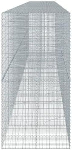 vidaXL Gabion Basket with Cover 374"x39.4"x78.7" Galvanized Iron - Image 6