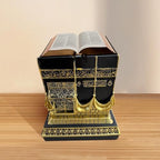 Islamic Kaba Replice Model,Muslim Turkish Home Table Decorations,Islamic Ramadan Showpiece,Golden Black Islamic Prayer House Model,Eid Ramadan、umrah Gift (Golden Black) - Image 5