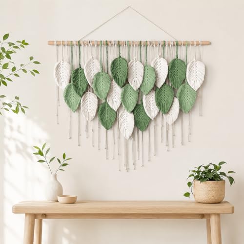 Macrame Wall Art Tapestry - Large Boho Chic Woven Wall Hanging Decor by VEKALON